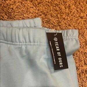 Year of Ours women Sky Blue Jogger Pants NWT